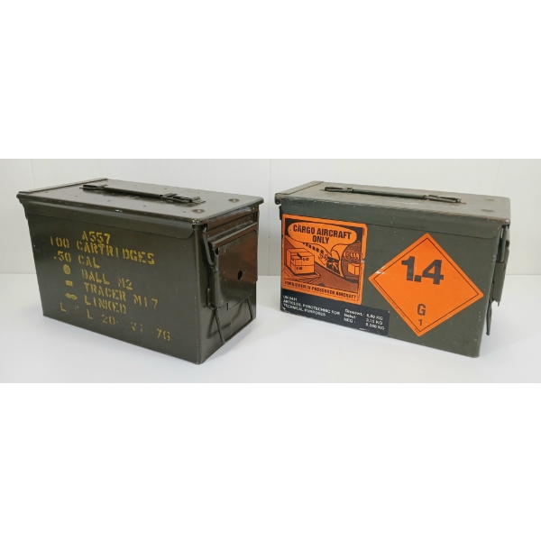 LOT OF 2 - AMMO CRATES 