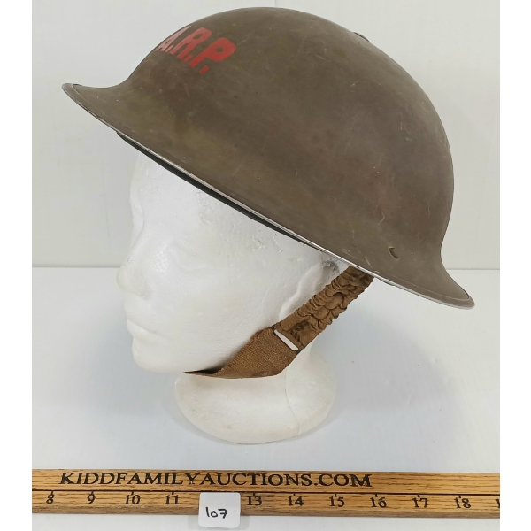 WWII CDN BRODIE MK II AIR RAID PRECAUTIONS HELMET