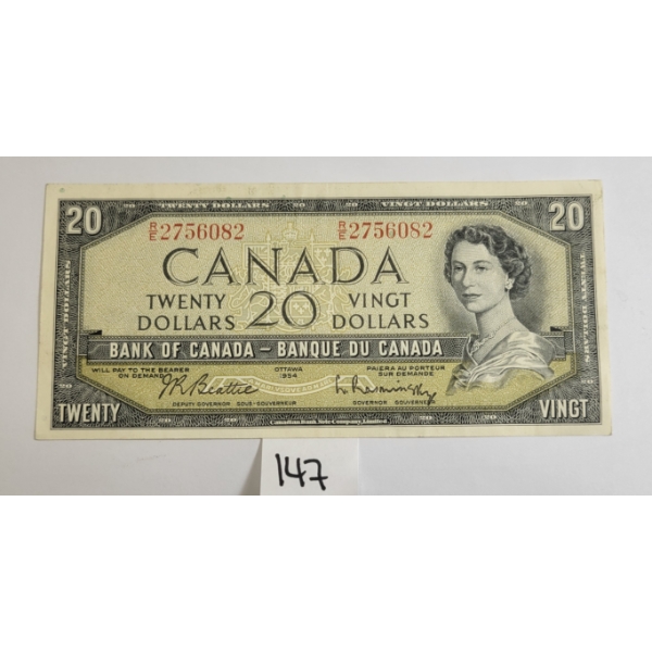 1954 CDN $20 BANKNOTE