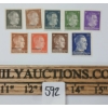 Image 1 : LOT OF 9 - WWII OSTLAND DEUTSCHES REICH HITLER STAMPS