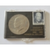 Image 1 : 1890-1969 U.S. DWIGHT D EISENHOWER MEMORIAL DOLLAR W/ STAMP