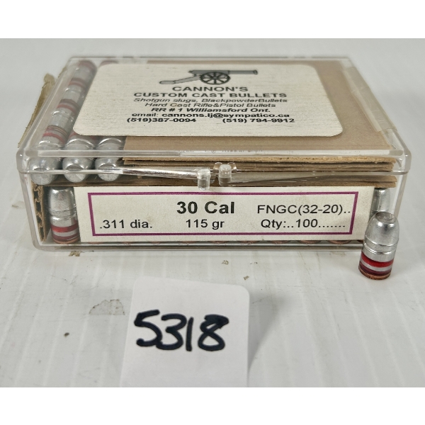 BULLETS: 100X .30 CAL (.311 IN) 115 GR LEAD