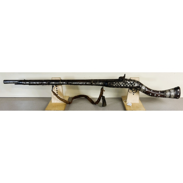 JAZAIL CAMEL GUN IN .58 CAL BP - ANTIQUE, NO PAL REQUIRED  