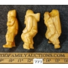 Image 4 : LOT OF 3 - INUIT MEN FIGURES - SIGNED - BONE 