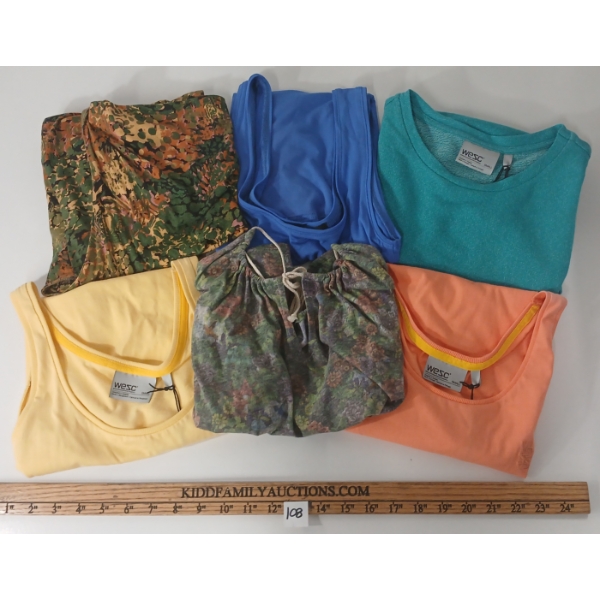 LOT OF 6 - WOMEN'S INSIGHT, MINIMUM & WESC TANK TOPS - FT NELLIE, AMERIE, CARLN, ETC