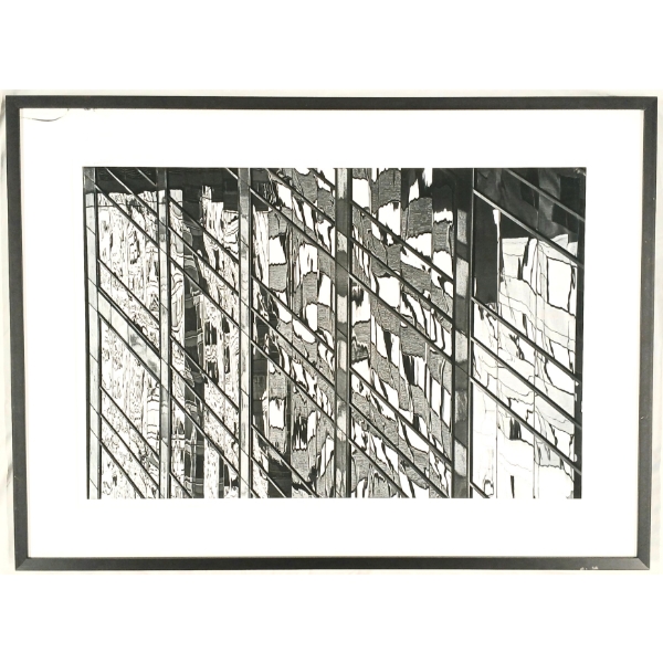 "WINDOW ABSTRACT #1" BY GRAHAM FRENCH - FRAMED GICLEE TONED PRINT ON WATERCOLOUR PAPER