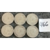 Image 2 : LOT OF 6 - 1938 CDN 25 CENT COINS
