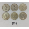 Image 2 : LOT OF 6 - 1957 - '65 CDN 50 CENT SILVER COINS