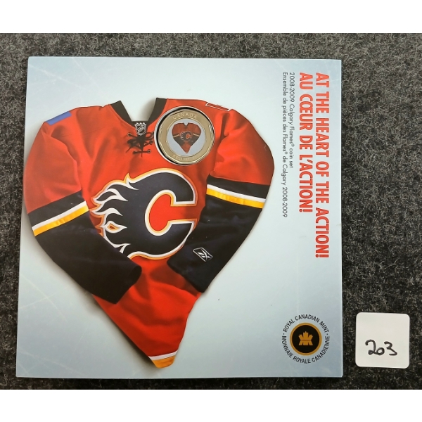 2009 RCM UNCIRCULATED COIN SET - CALGARY FLAMES