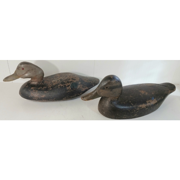 LOT OF 2 - MALLARD DRAKE & HEN DECOYS