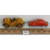 Image 4 : LOT OF 2 - TIN WIND UP SCHUCO MICRO RACER & REVERSIBLE CAR