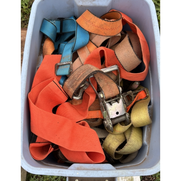 JOB LOT - MISC STRAPS - SOME W / RACHETS