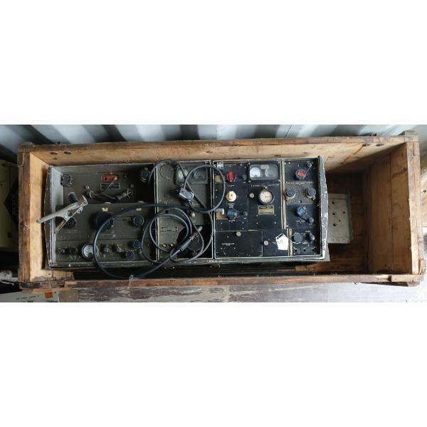 LOT OF 4 - WWII CDN WIRELESS SET NO. 9, POWER UNIT & RECEIVER IN CRATE