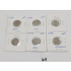 Image 1 : LOT OF 6 - U.S. 10 CENT PCS - 1900 & 1909, ETC.