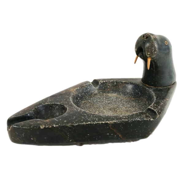 WALRUS ASHTRAY BY UNKNOWN ARTIST - STONE