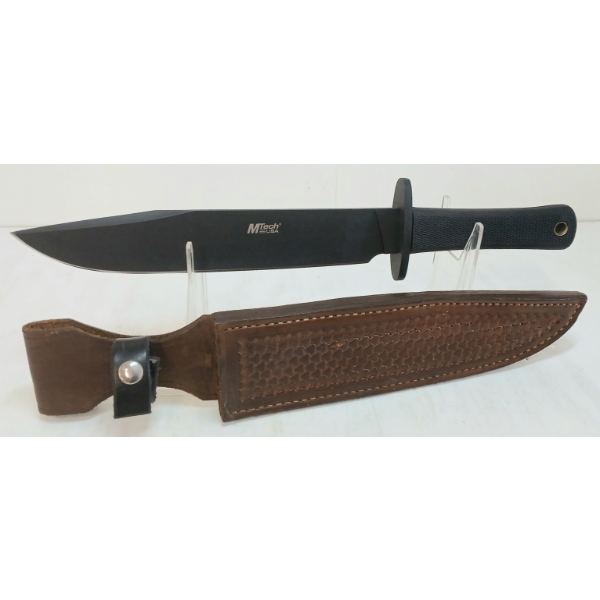 MTECH USA KNIFE W/ LEATHER SHEATH