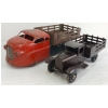 Image 1 : LOT OF 2 - PRESSED STEEL STAKE TRUCKS