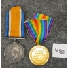 Image 2 : LOT OF 2 - WWI CDN & BRITISH VICTORY / SILVER WAR MEDALS - PTE. E. E. CROMPTON
