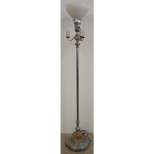 CHROME 4 BULB FLOOR LAMP