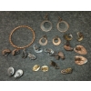 Image 2 : LOT OF 12 - COPPER BRACELET & WESTERN STYLE CLIP-ON EARRINGS - C. 1960'S / 1970'S