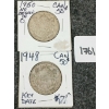 Image 1 : LOT OF 2 - 1948 & 1950 CDN SILVER 50 CENT COINS