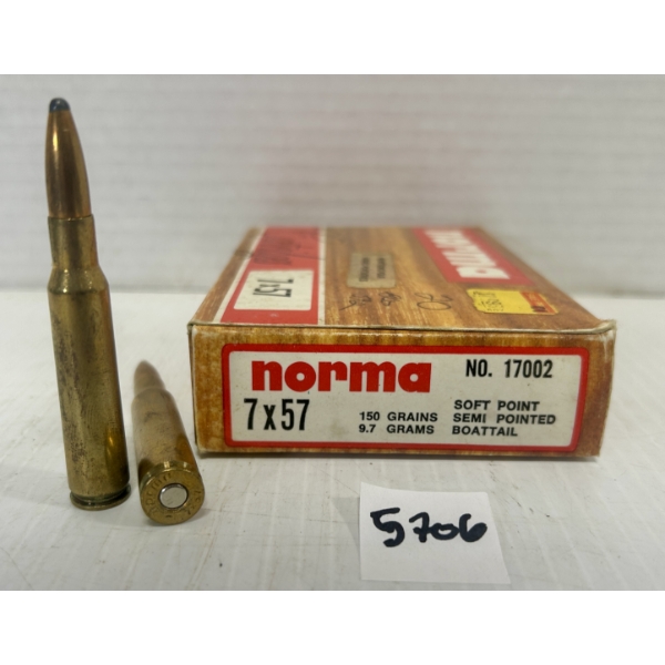 AMMO: 20X NORMA 7MM MAUSER 150GR. SP