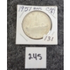 Image 1 : 1951 VOYAGEUR SILVER DOLLAR COIN