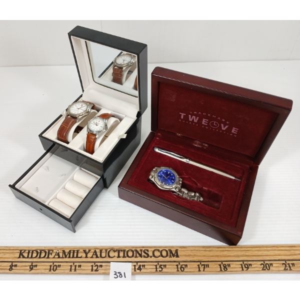 LOT OF 2 - WRIST WATCH SETS - INCL TWELVE & WENGER