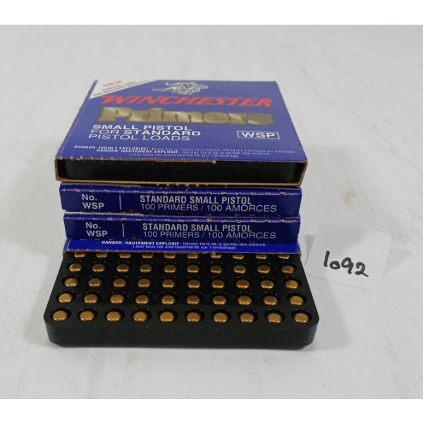 PRIMERS: APPROX 400X WINCHESTER SMALL PISTOL STANDARD PRIMERS - WSP
