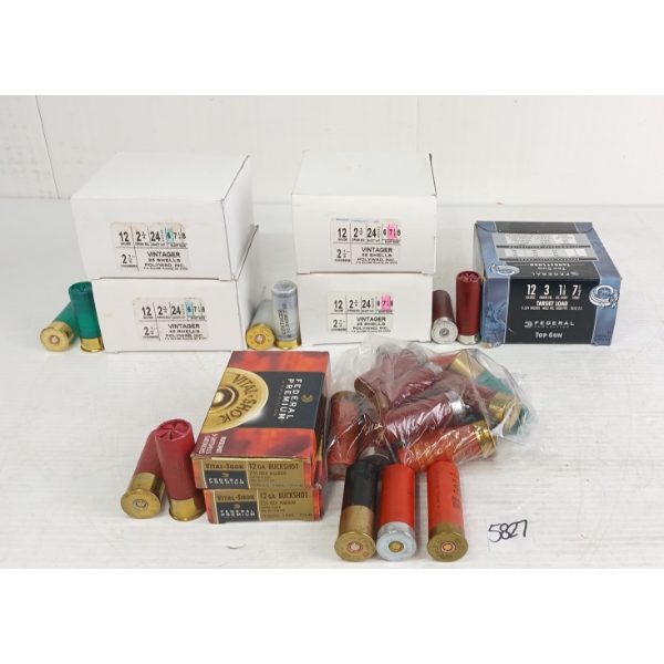 AMMO: APPROX 143X MIXED 12GA - 2-1/4, 2-3/4 & 3IN - MIXED SHOT