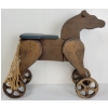 Image 8 : LOT OF 3 - ANTIQUE TOY STROLLER, APPLE-HEAD DOLL & PULL-ALONG HORSE