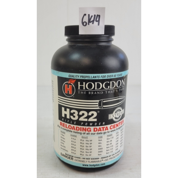 POWDER: APPROX LBS HODGDON H322 RIFLE POWDER