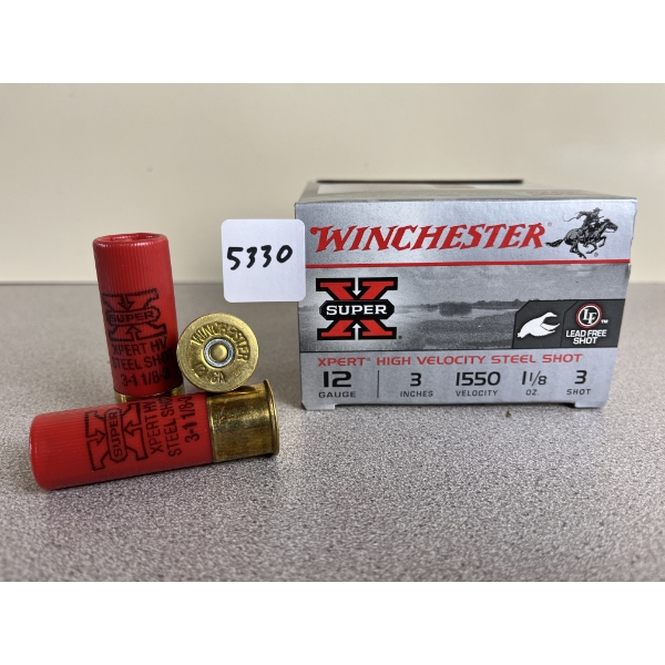 AMMO: 25X WINCHESTER 12 GA 3IN 1-1/8OZ NO3 STEEL