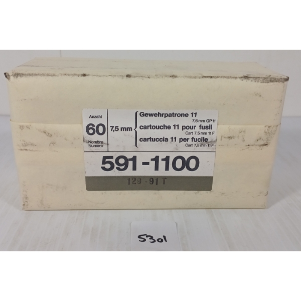 AMMO: QTY OF 7.5XSS SWISS - SEALED