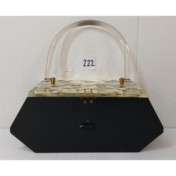 LUCITE BOX CLUTCH PURSE