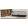 Image 1 : LOT OF 2 - DISPLAY BOX & DECORATIVE WOOD TRAY