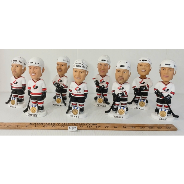 LOT OF 8 - NHL TEAM CANADA BOBBLE DOBBLES - PRONGER, BLAKE, SAKIC, ETC
