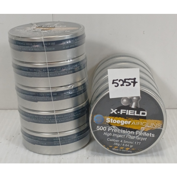 PELLETS: 5000X X-FIELD STOEGER .177 - 56GR - FACTORY SEALED