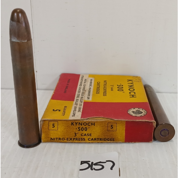 AMMO: 5X KYNOCH .500 - 570GR - RN