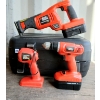 Image 2 : BLACK & DECKER FIRESTORM 18V CORDLESS TOOL SET - DRILL, SAWZALL & FLASHLIGHT