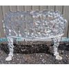 Image 5 : LOT OF 4 - WROUGHT IRON ROCOCO STYLE GARDEN SET - INCL CHAIRS & SIDE TABLE