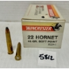 Image 1 : AMMO: 20X WINCHESTER .22 HORNET 45GR. SP 