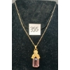 Image 1 : AMETHYST & GOLD-FILLED PENDANT ON CHAIN
