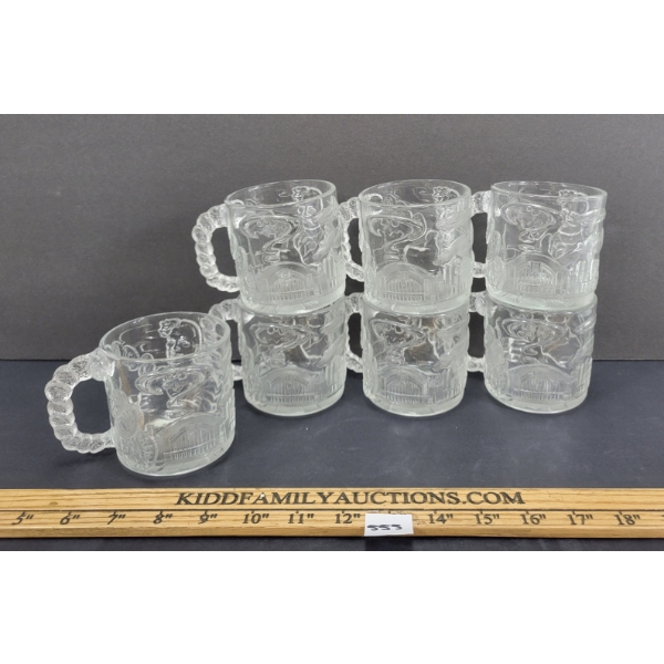 LOT OF 7 - MCDONALD'S BATMAN FOREVER TWO-FACE GLASS MUGS