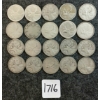 Image 1 : LOT OF 20 - 1939-1966 CDN 25 CENT COINS