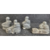 Image 11 : INUIT FAMILY & SEALS ON BASE BY UNKNOWN ARTIST - STONE & BONE
