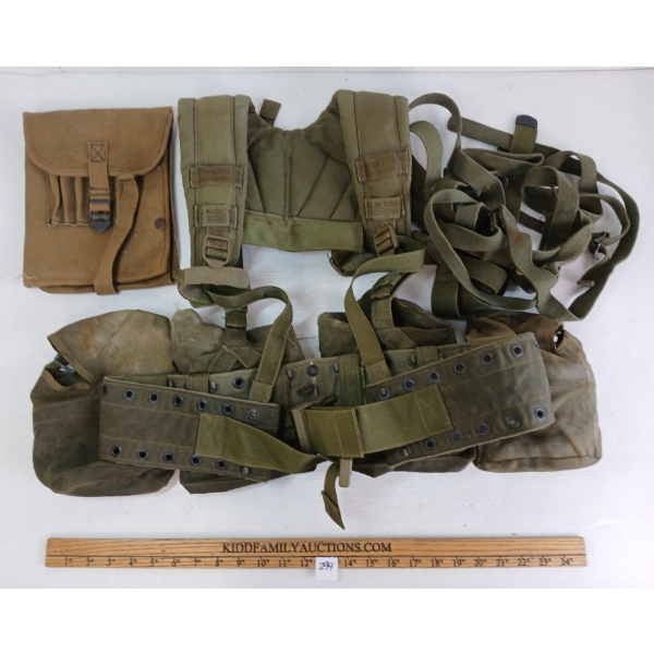 JOB LOT - MIXED MILITARY FIELD GEAR - INCL CDN PATTERN 1984 WEBBING 