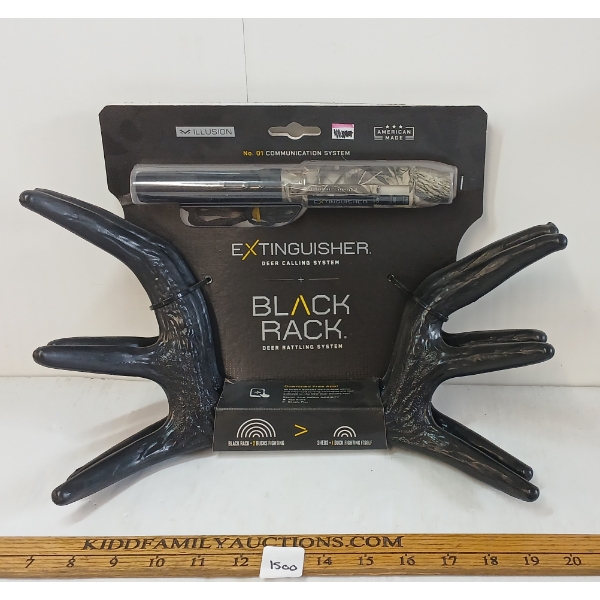 EXTINGUISHER BLACK RACK DEER RATTLING SYSTEM - NIB