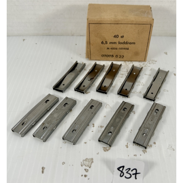 LOT OF 10 - SWEDISH MAUSER STRIPPER CLIPS
