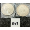 Image 2 : LOT OF 2 - 1959 & 1960 CDN SILVER DOLLARS - VOYAGEUR 